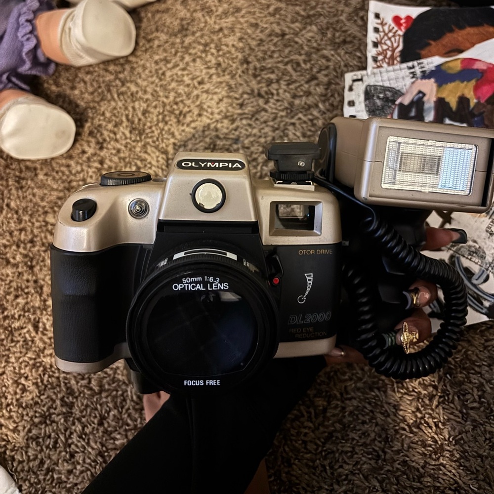 Brownish tan camera